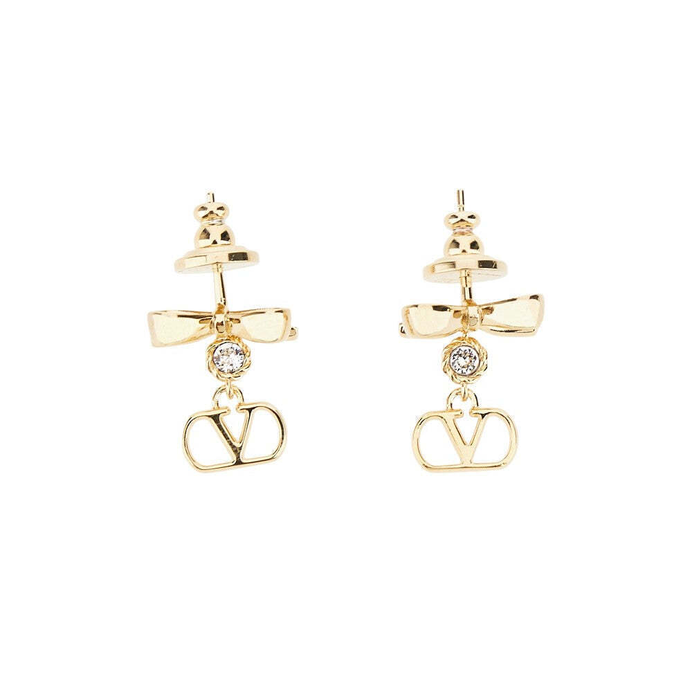 Valentino Garavani Bow Vlogo Signature Earrings With Swarovski